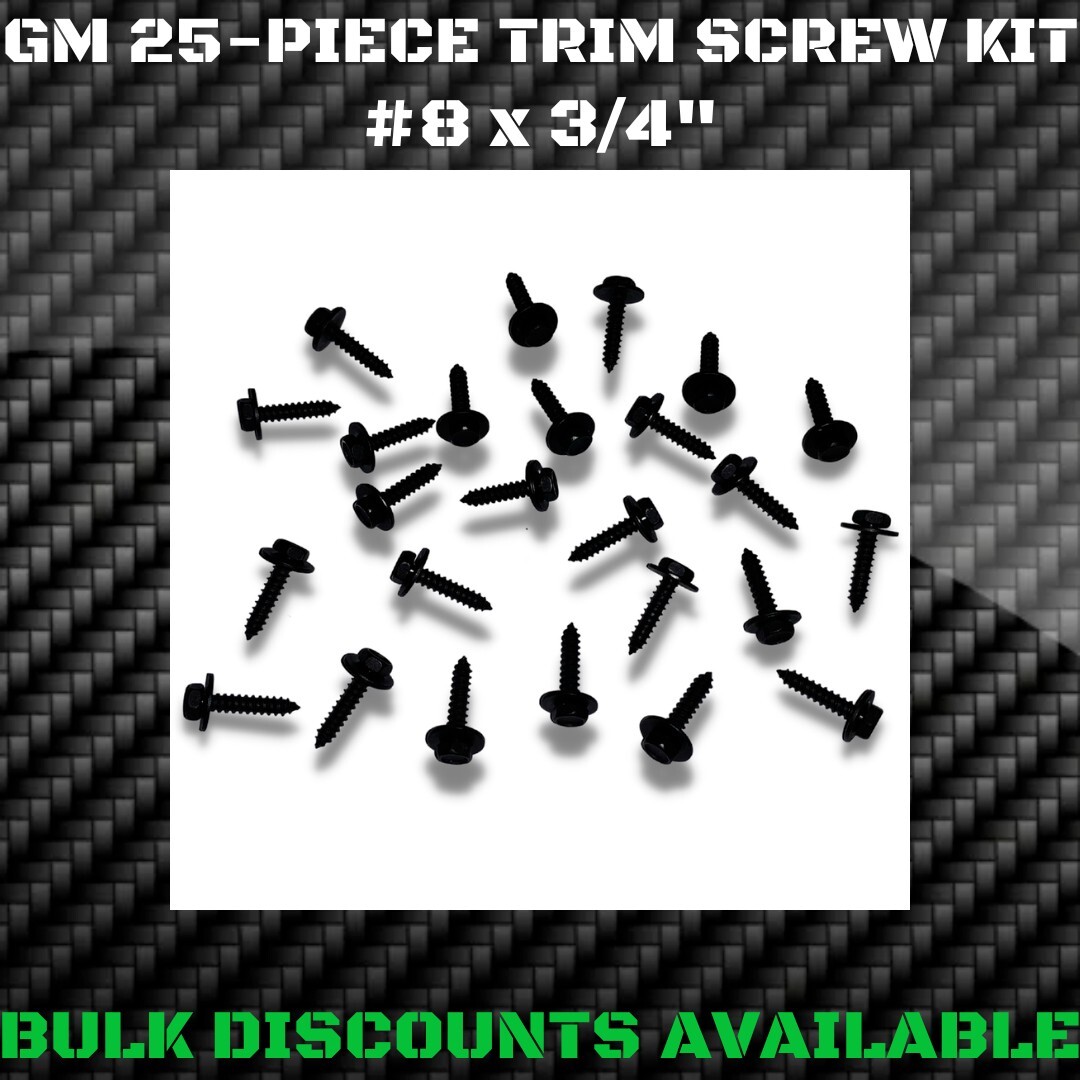 1981+ Grand Prix Engine Bay Interior Exterior Body Panel 7mm Trim Screws Bolts