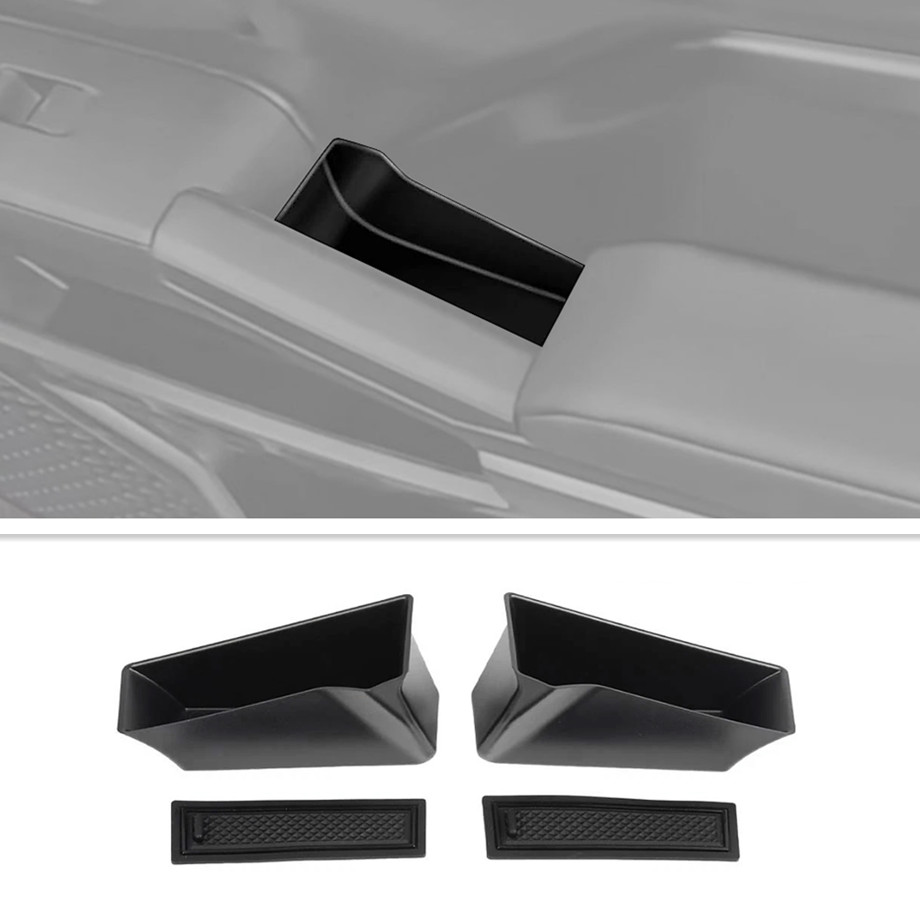 For Toyota 4Runner 2025-2026 Black Front Side Door Handle Storage Box Cover 2PCS