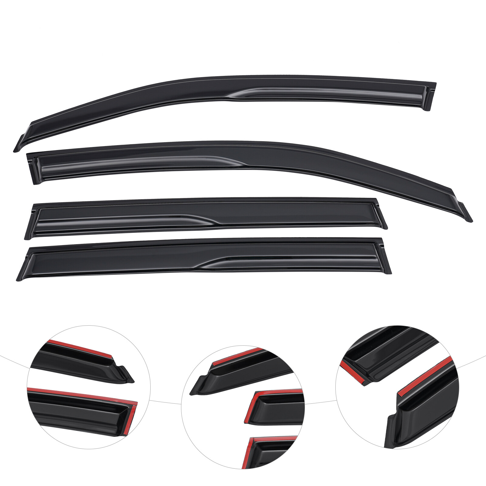 Window Visors Rain Guards Vent Shade Deflectors For 2014-2018 Subaru Forester