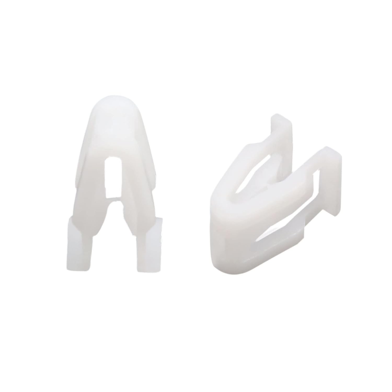 Set of 20 White Plastic Fasteners for Auto Trim and Dashboard Installations