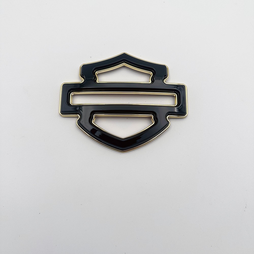 2Pcs Set Black Gold Double Layer Custom CVO Tank Emblems Badges 5 or 6 Gal