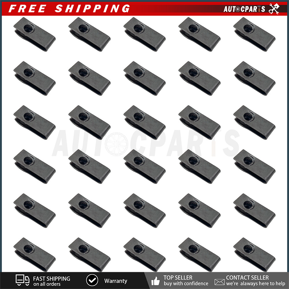 Qty 30 Extruded U Nuts M-6 1.0 Screw Size For GM 11503715 11508241 11609385