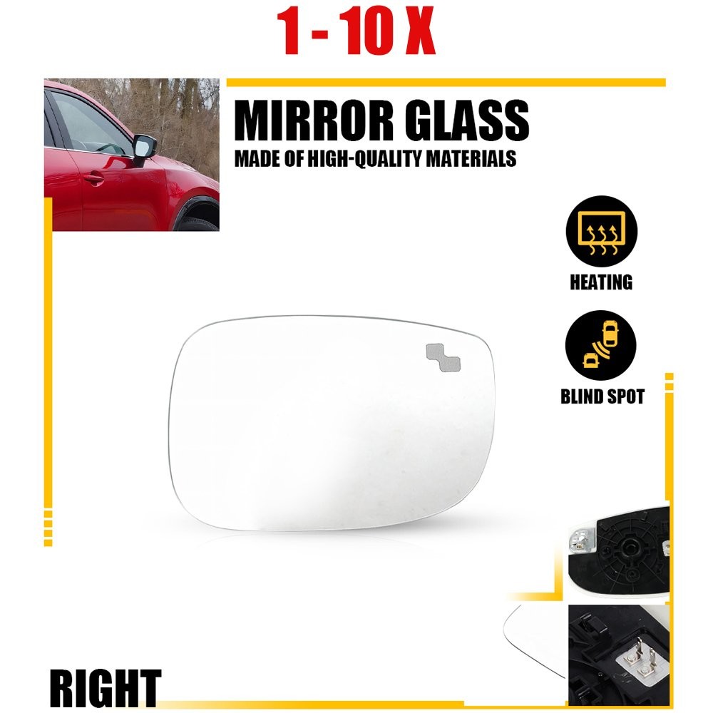 For 2017-2023 Mazda CX-5 Power Mirror Glass Heated & Blind Spot Right Side 1-10X