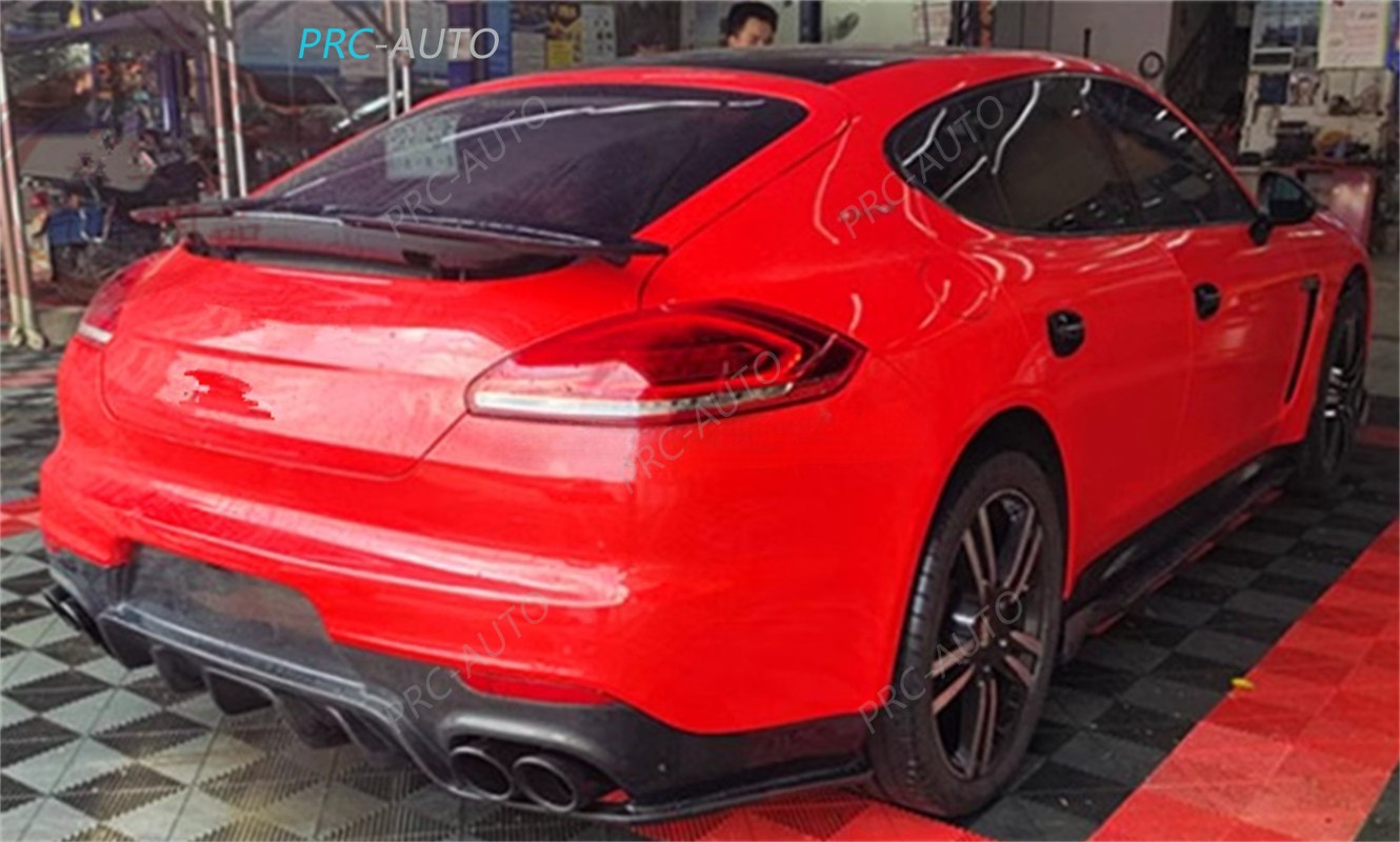 Real Carbon Fiber Sideskirts Spoiler Trim For 2014-2016 Porsche Panamera 970.2