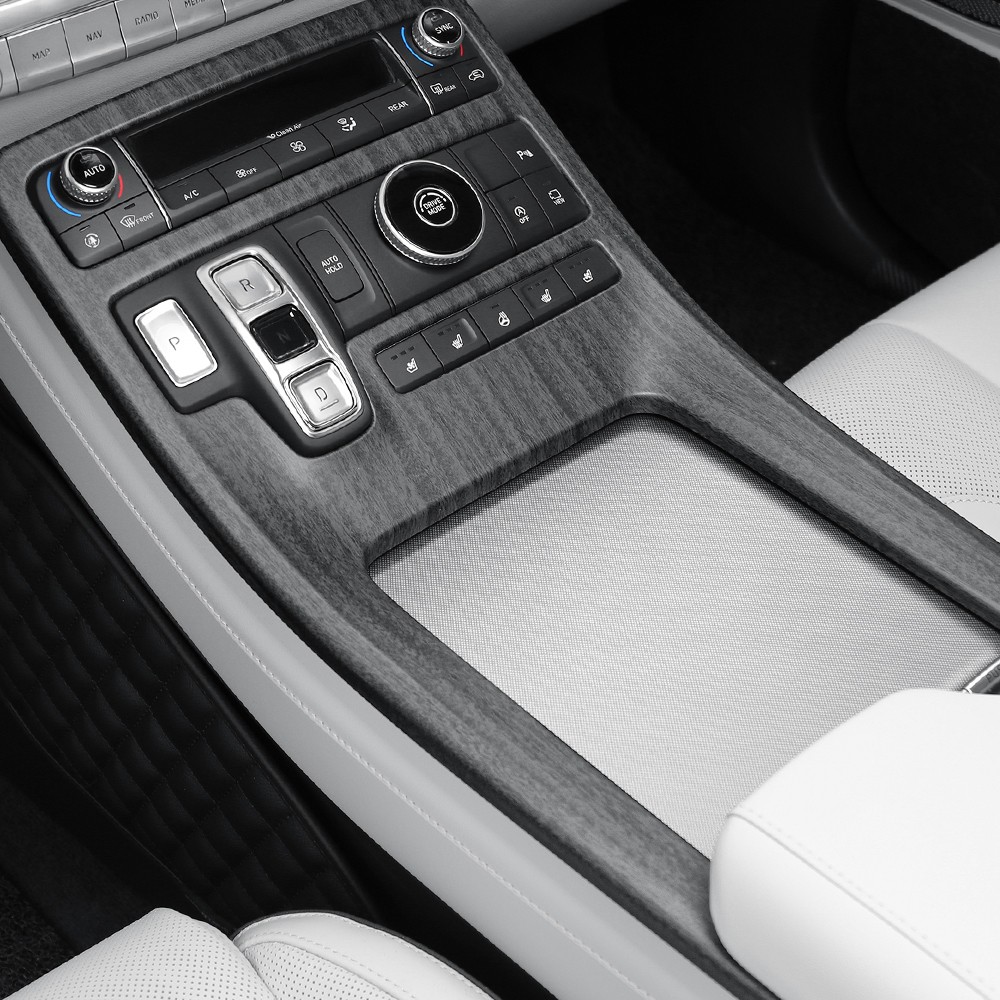 Carbon Center Console Gear Shift Panel Cover Trim For Hyundai Palisade 2020-2022