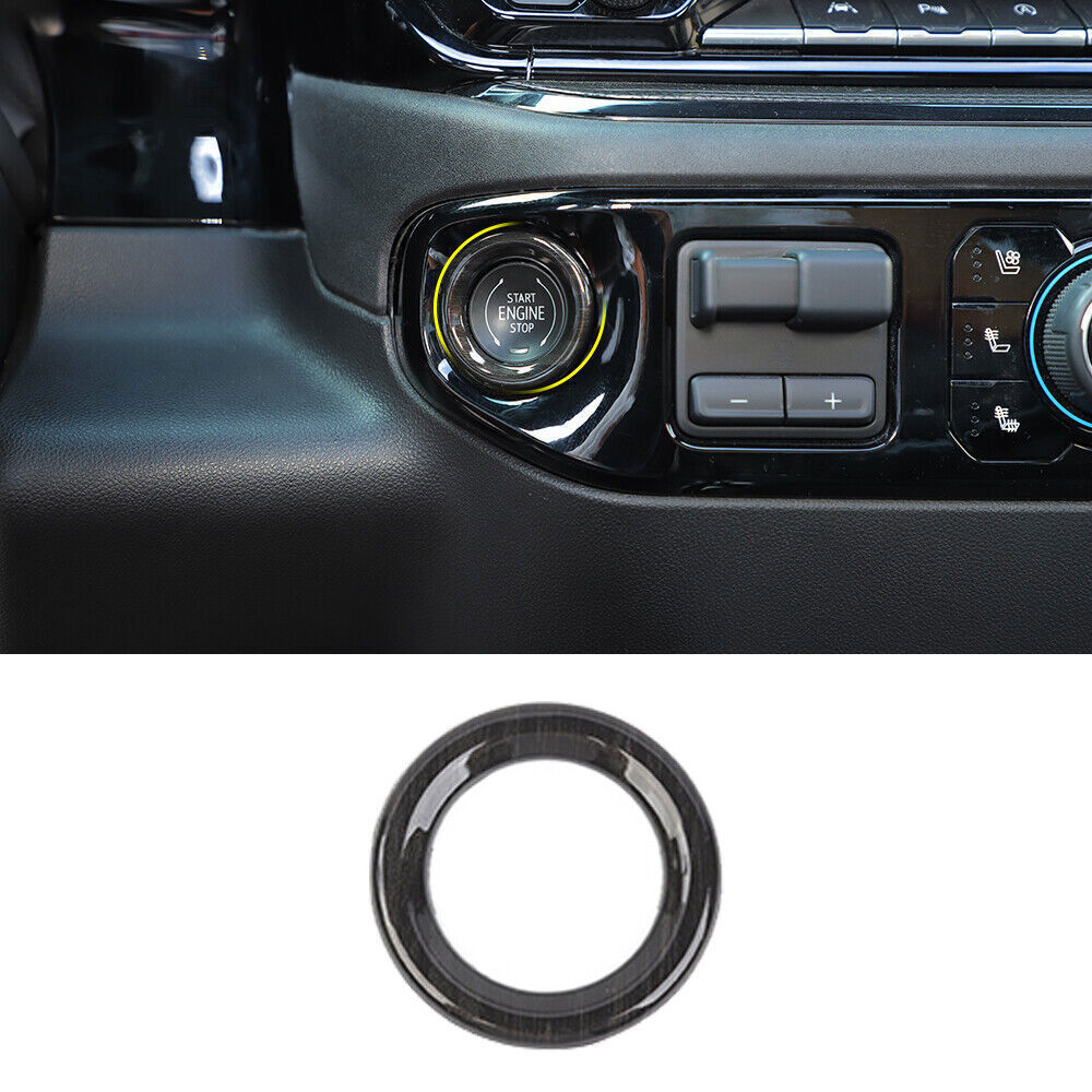 Interior Decor Cover Trim Accessories Full Kit For Chevy Silverado 22+Black Wood