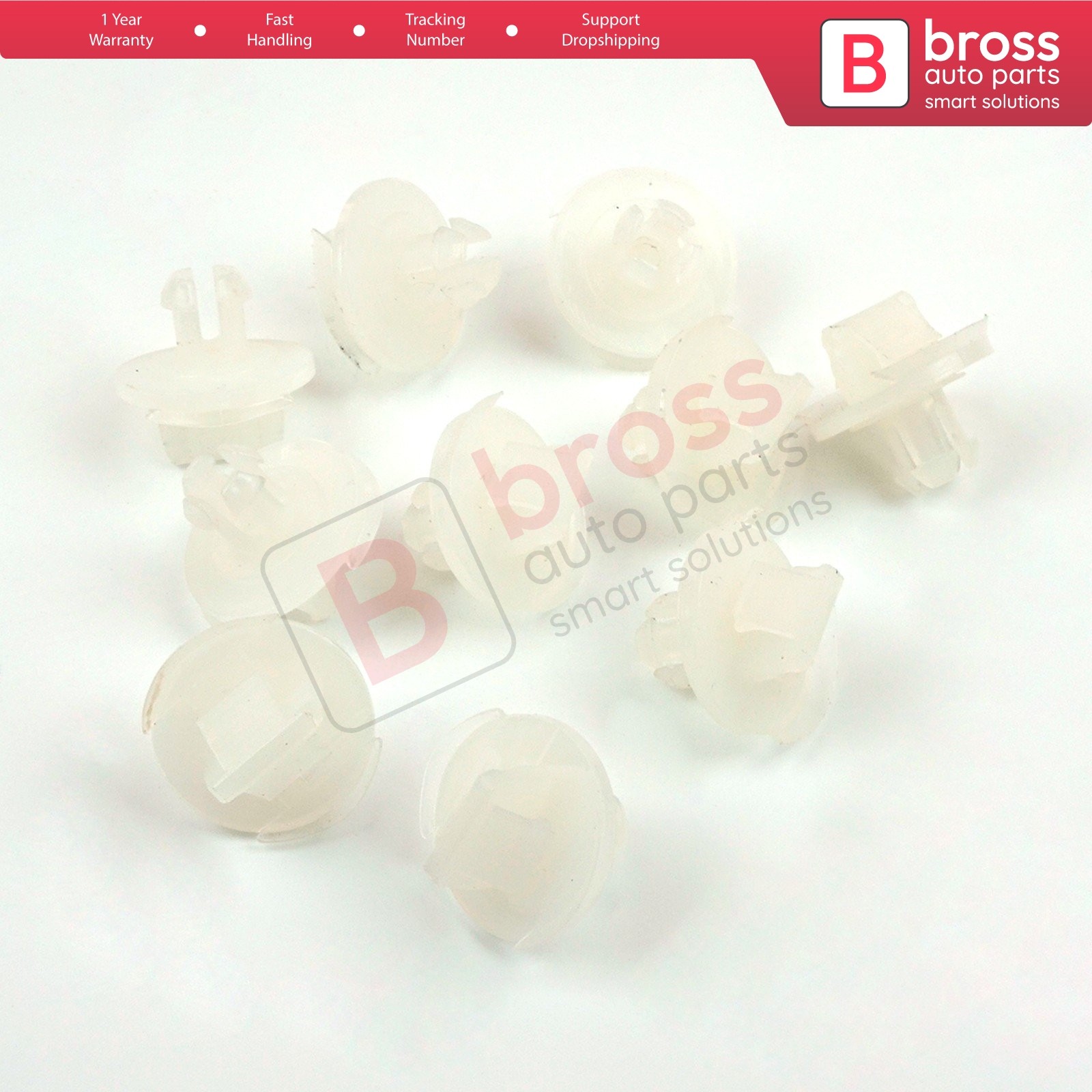 Bross Auto Parts BCF5049 10 Pieces Door Lock Holder Clip for Renault