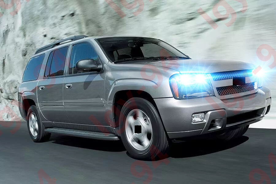For 2002-2009 TRAILBLAZER BLACK – 4PC 8000K Ice Blue LED Headlight Bulbs X8687