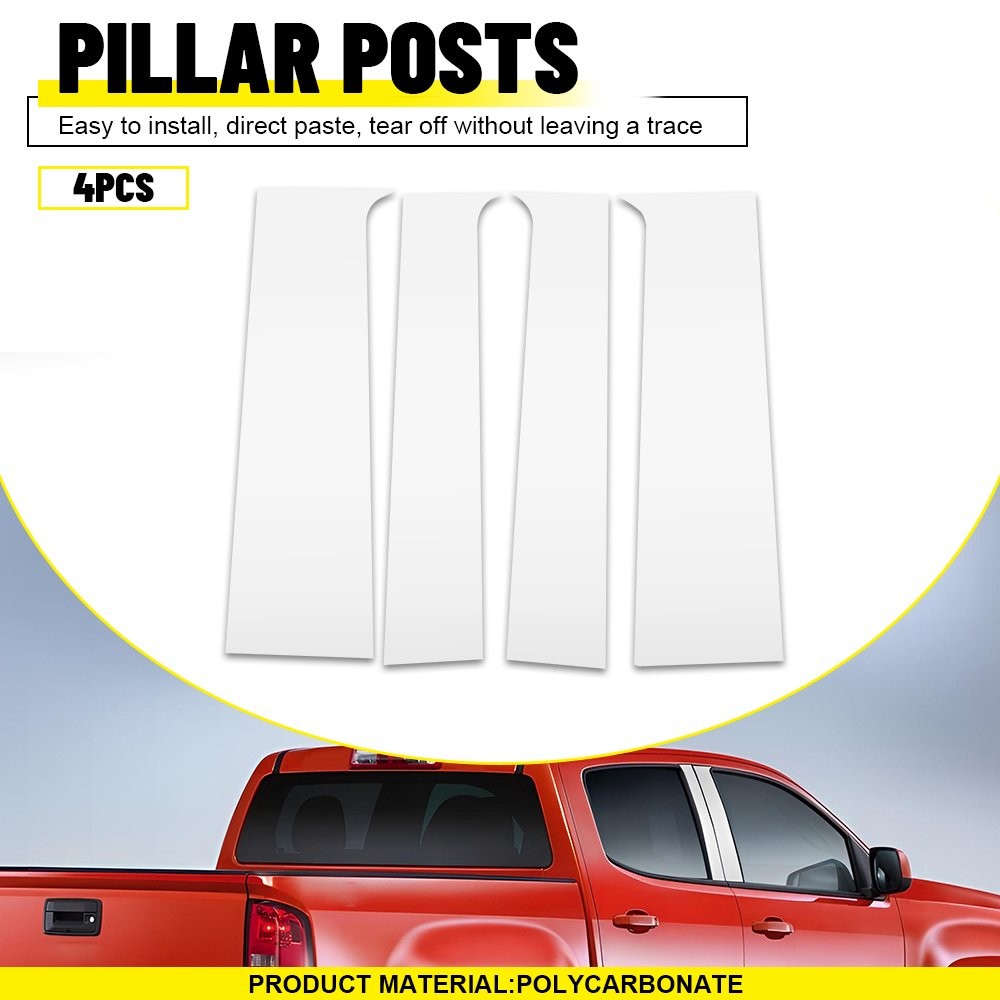 Polycarbonate For Chevy Colorado GMC Canyon 2015-2022 Pillar Post Window Trim