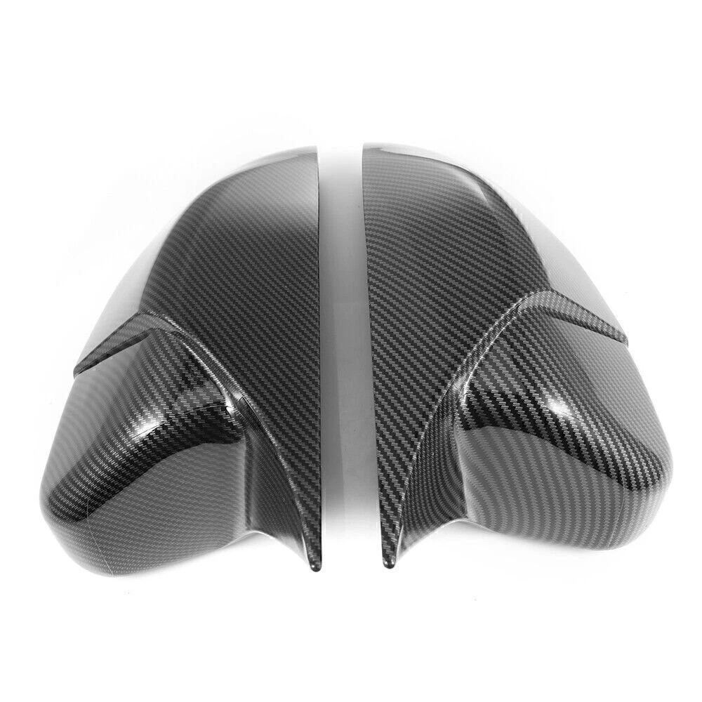 2X For Honda Accord 2018-2022 Carbon Fiber Side Door Mirror Cover Cap Horn Style