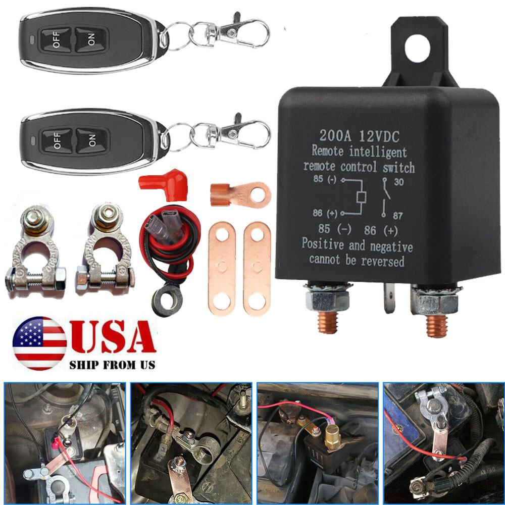 Car Wireless Remote Control Kill Disconnect Switch Anti Leakage Battery Isolator