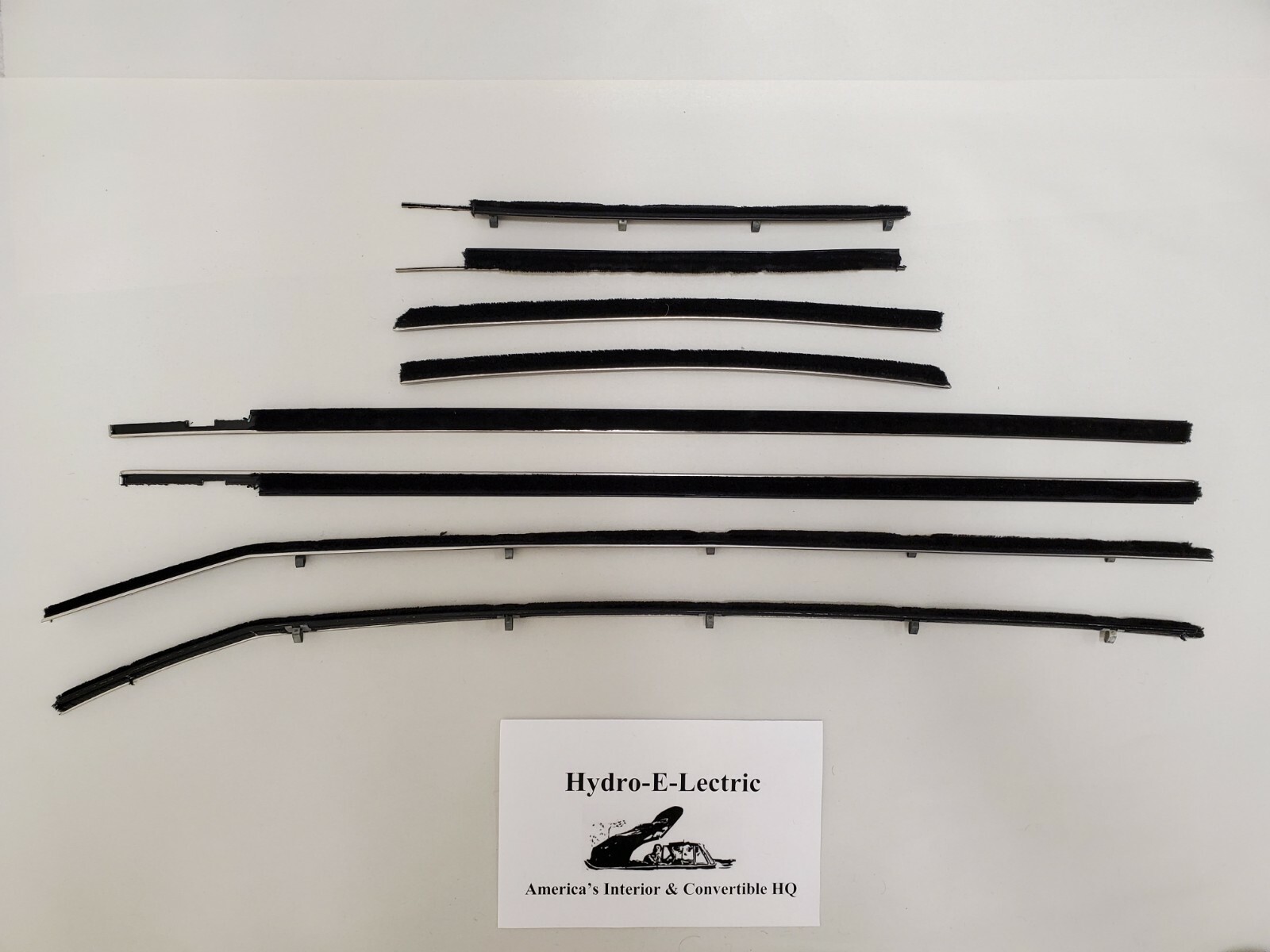NEW 1958-1960 Thunderbird Convertible Window Felt Beltline Weatherstrip Set- 8pc
