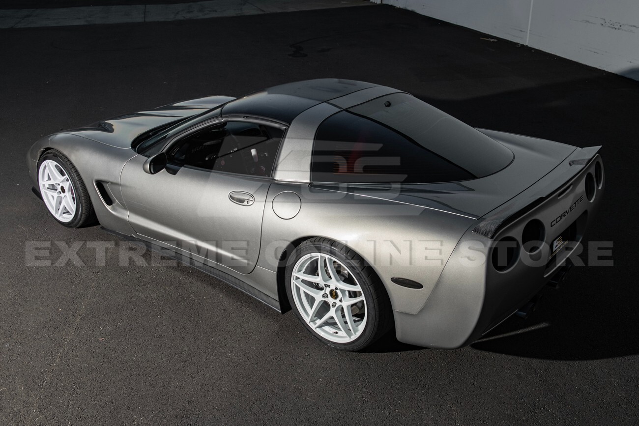 For 97-04 Corvette C5 | ZR1 Style Hydro-Dipped Carbon Fiber Side Skirts Panel