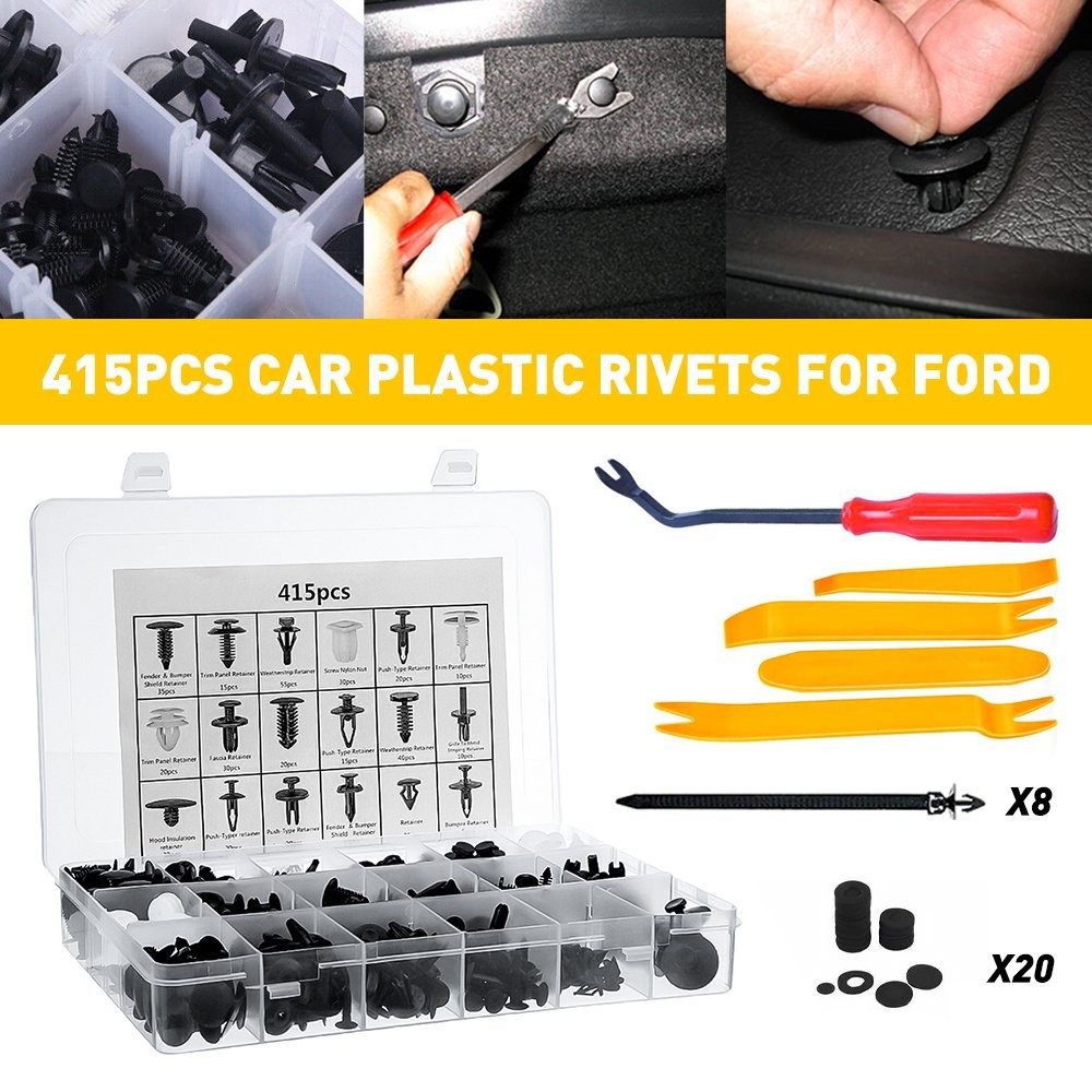 Clip Fender Trim Car Auto Push Pin Rivet Bumper Door Panel Retainer Fastener Kit