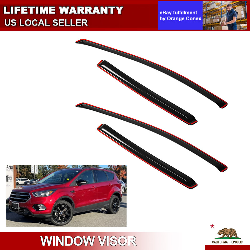 Fit 2013-2019 Ford Escape In-Channel Window Visors Rain Guard Shade Deflector US