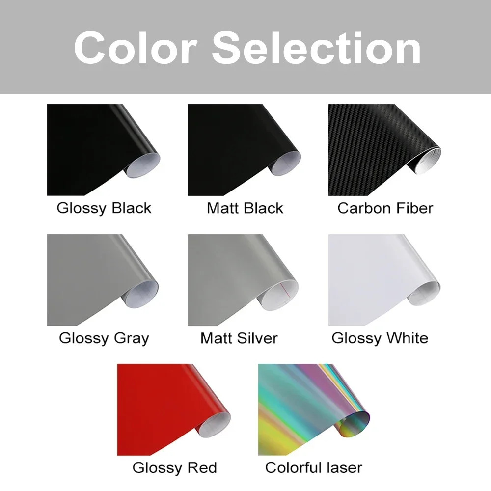 2PCS Car Body Side Stripe Skirts Stickers Self-adhesive Vinyl Decals For Tesla