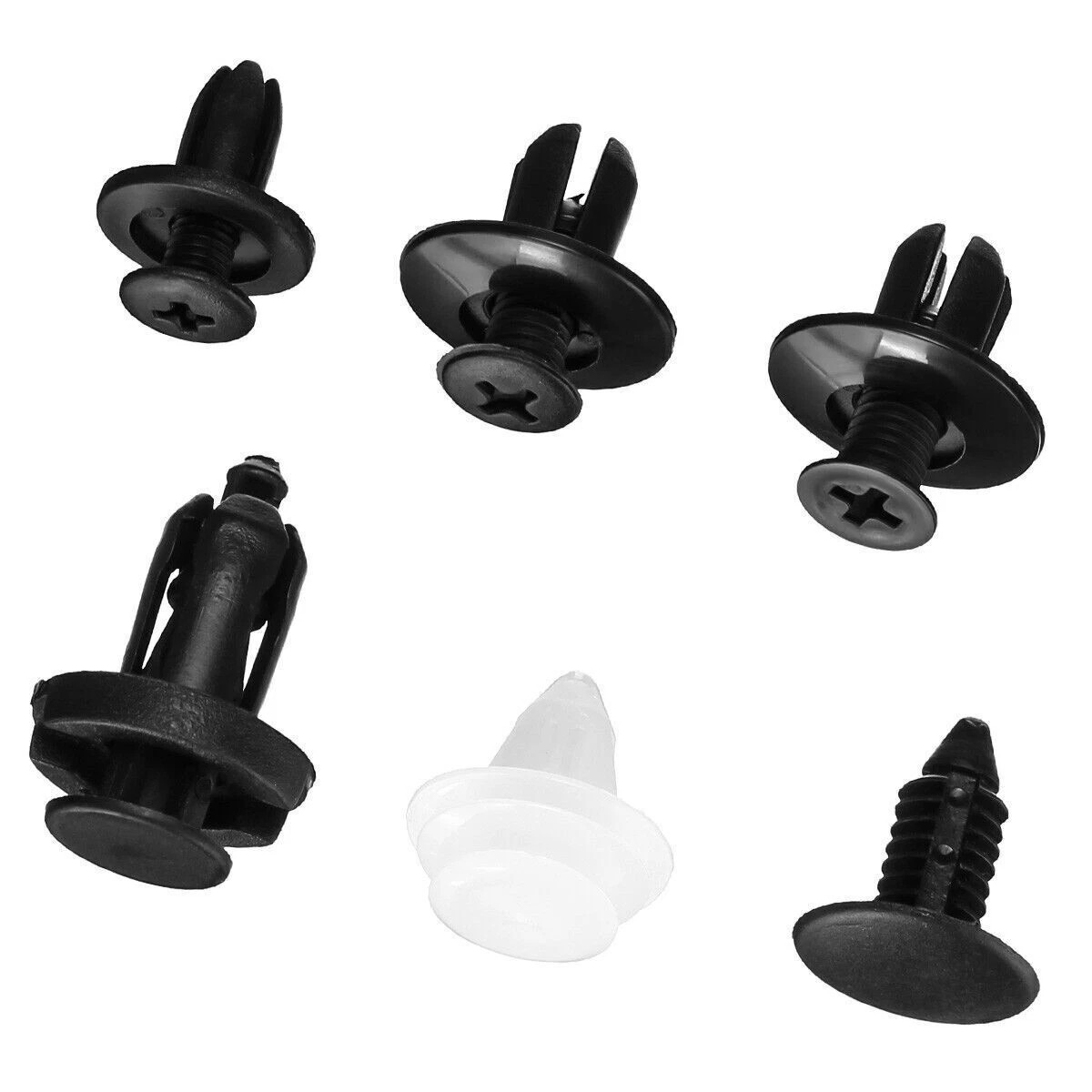 100Pcs/Set Plastic Rivet Car Fender Bumper Push Pin Clips 10mm Hole For Honda