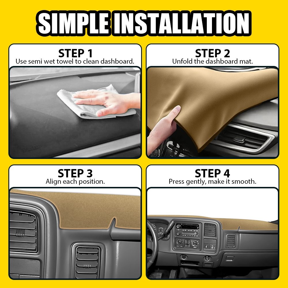 Dash Cover Mat Dashboard Interior Pad for 1999-06 Chevrolet Silverado 1500 2500