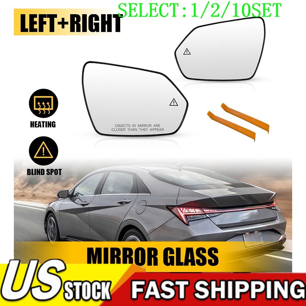 For Hyundai Elantra 21-23 Left Right Mirror Glass Heated W/Blind Spot&PLATE 1~10