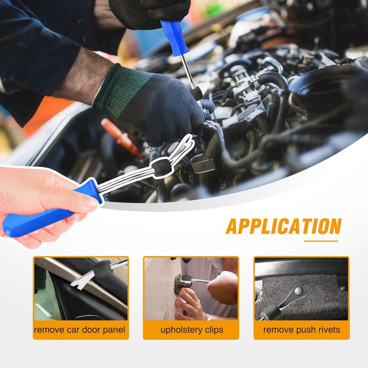 1295PCS Auto Car Bumper Retainer Clips Car Rivets Fasteners Push Retainer Kit