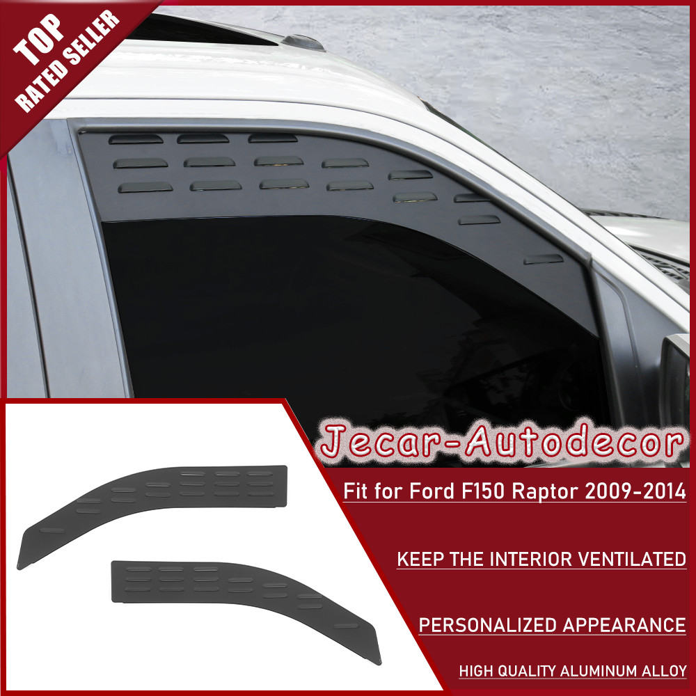 Sides Front Door Window Louvers Air Vent Outlet Plate Cover for Ford F150 09-14