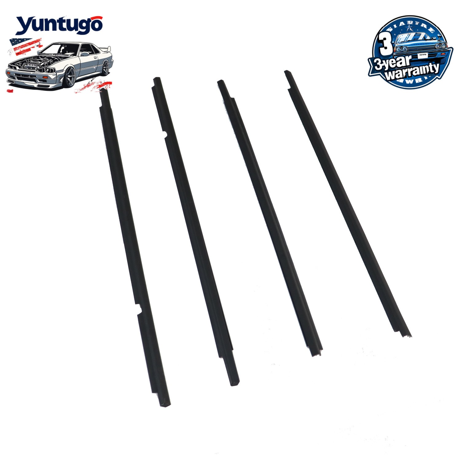 Fit for 2003-2008 Toyota Corolla Sedan 4pcs Side Molding Door Belt Set USA