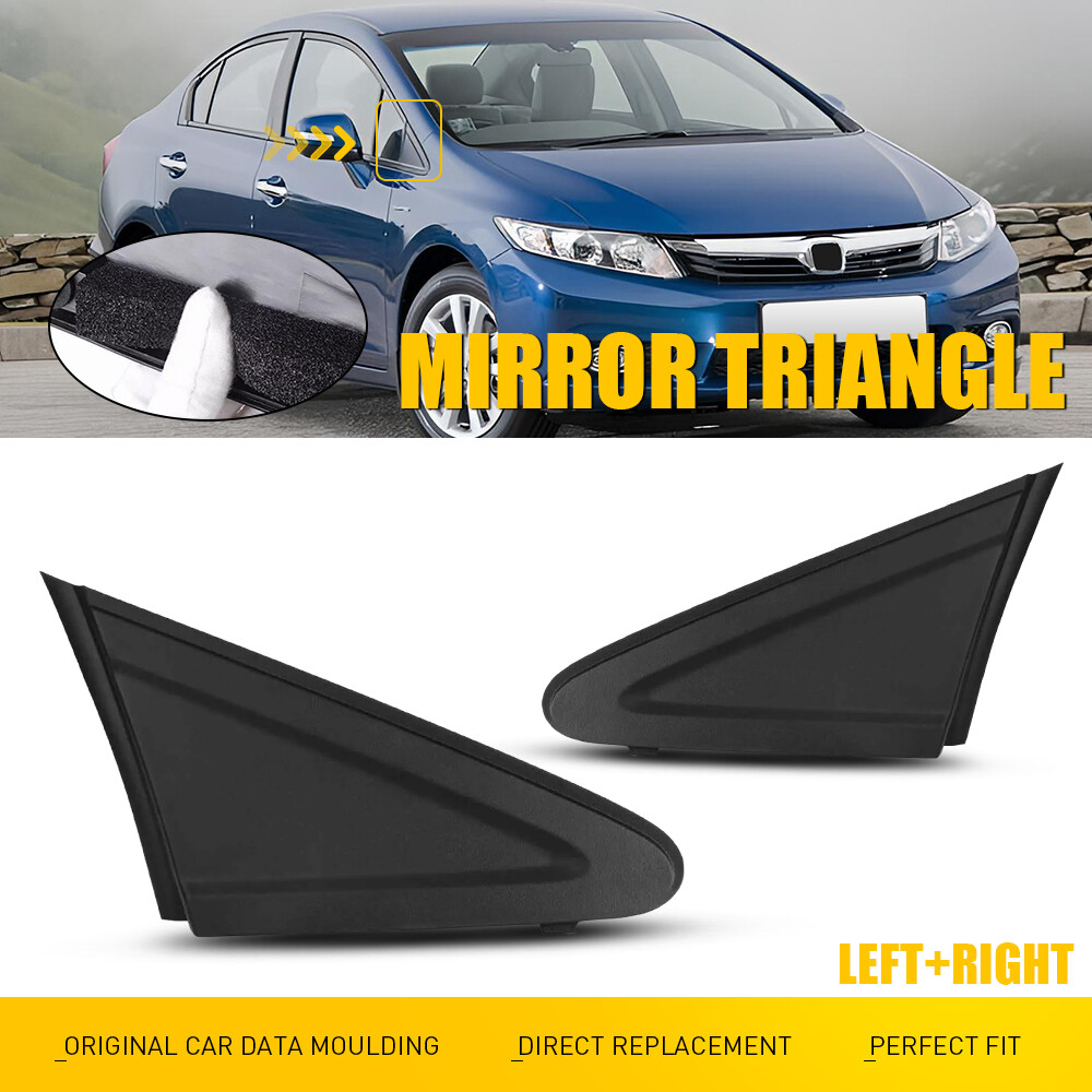 Front Left+Right Pillar Trim Corner Fender Molding Set For Honda Civic 2012-2015