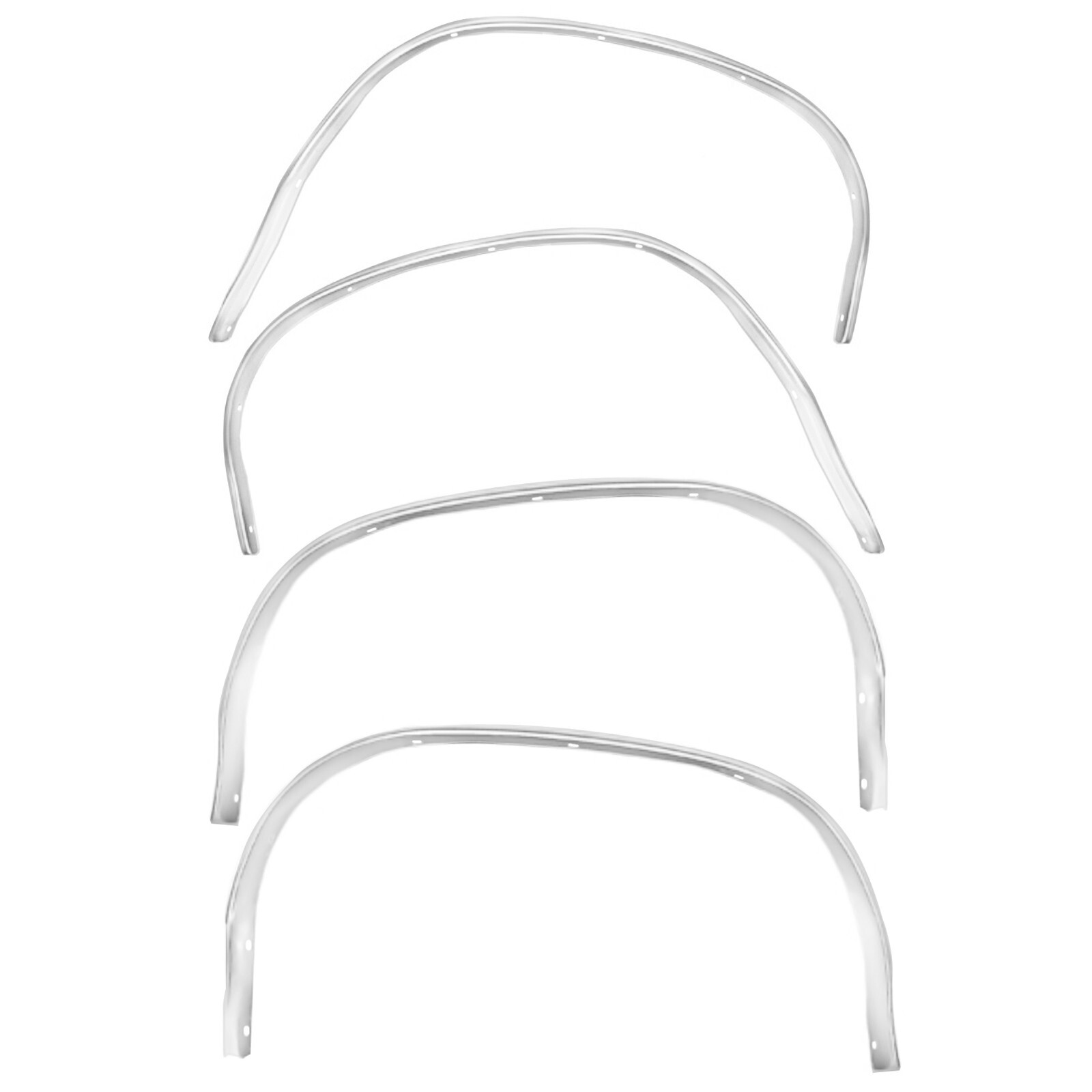 1970 1971 1972 Chevelle Wheel Opening Molding Set Right+Left+Front+Rear 4 PCS