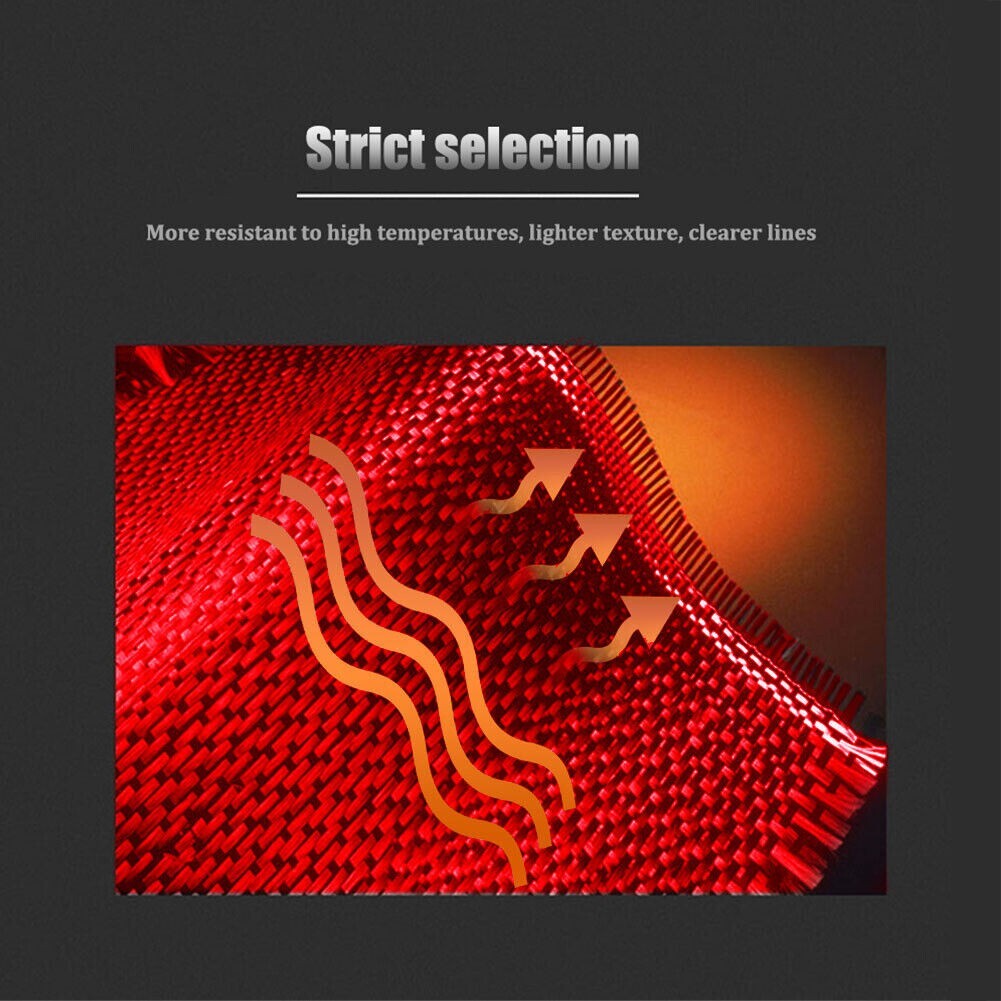 Red Carbon Fiber Engine Compartment Panel Cover For Chevrolet Corvette C8 20-25