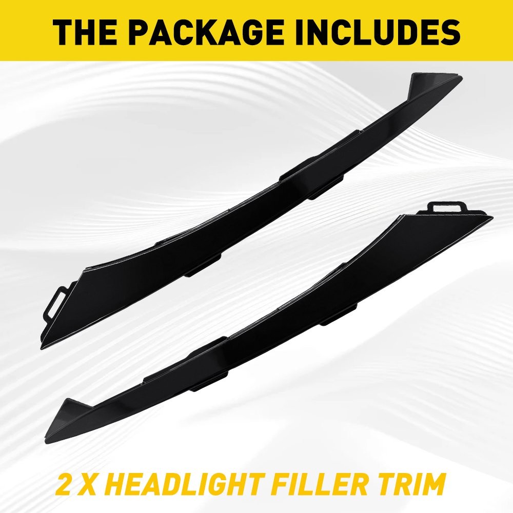 For 2021-2022 Honda Accord Left Right Front Headlight Lower Molding Trim Gloss