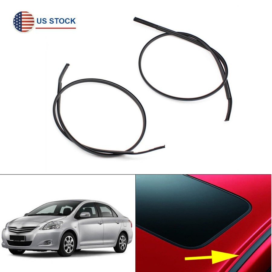 7555152130 Roof Drip Moulding Left+Right Side For 2007-11 Toyota Yaris Hatchback