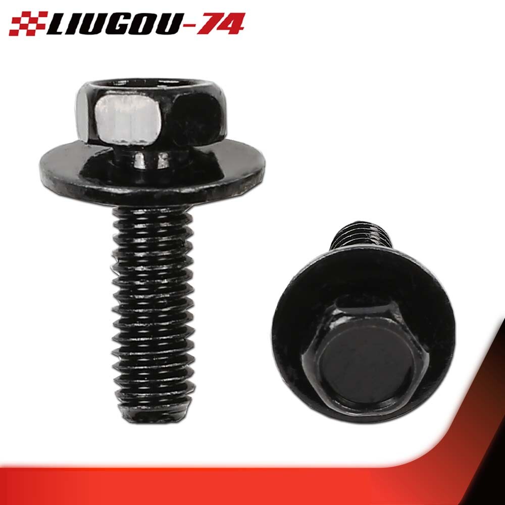 Fit For Honda Body Bolts- M6 1.0 x 20mm Long- 10mm Hex- 17mm Washer 20 Bolts New