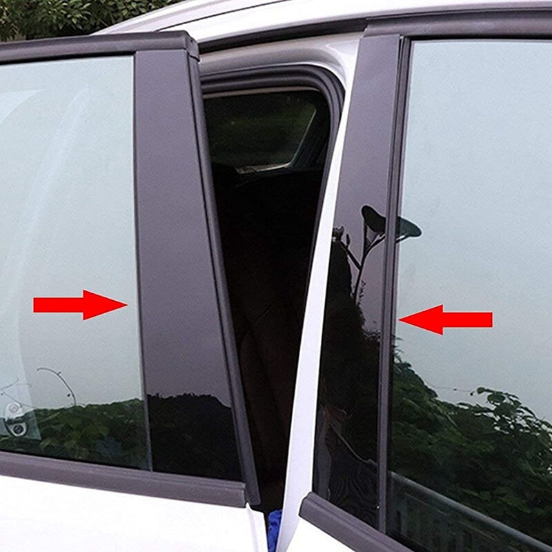 8Pcs Glossy Black Pillar Posts Cover Door Window Trim For Subaru Outback 2010-14