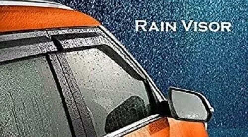 Door Visor Wind Rain Deflector Black for Octavia Old Type 1 2001-2010 Set of 4Pc