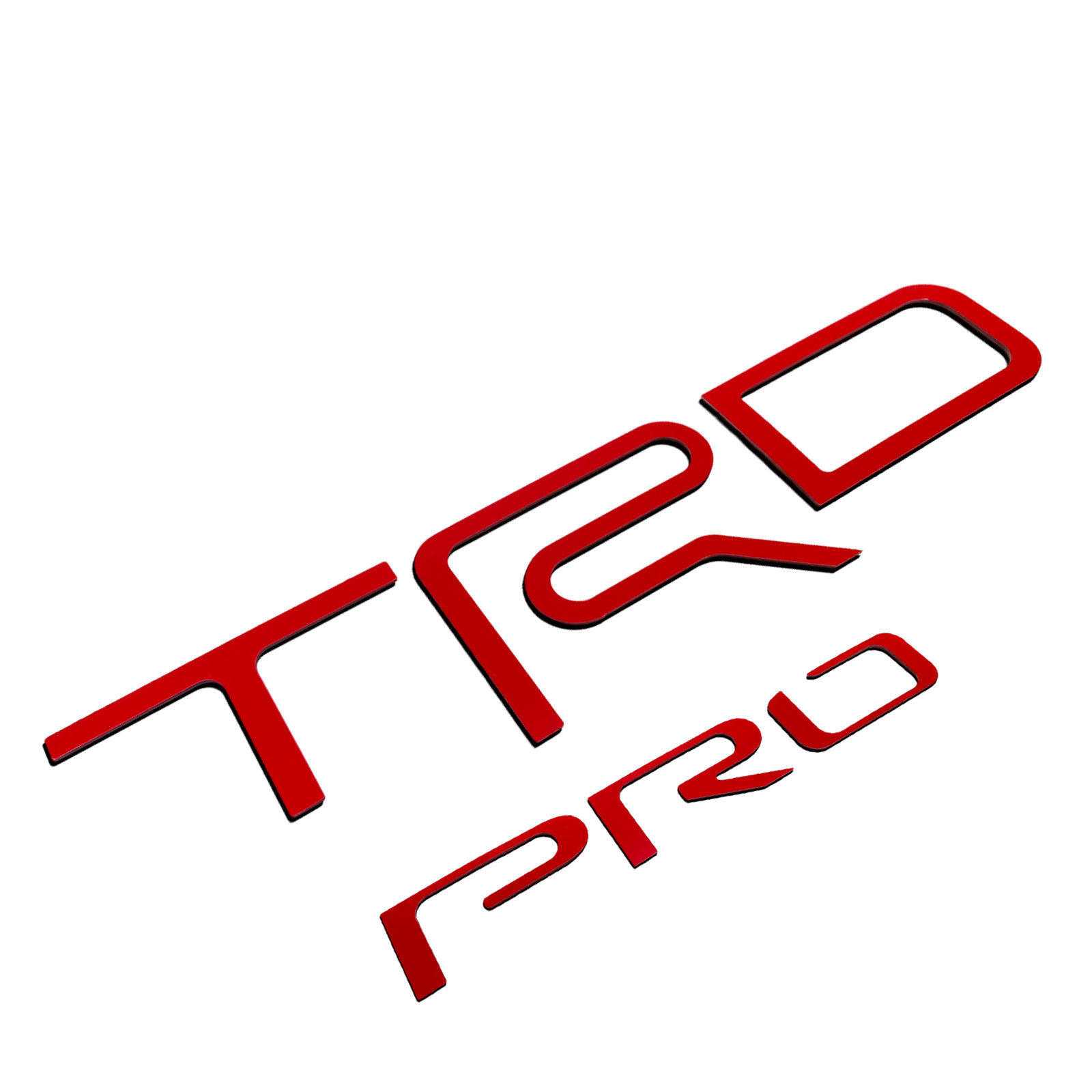 Red TRD Pro ABS Plastic Raised Letters for Tundra 2014-2021 | BED – Both Sides