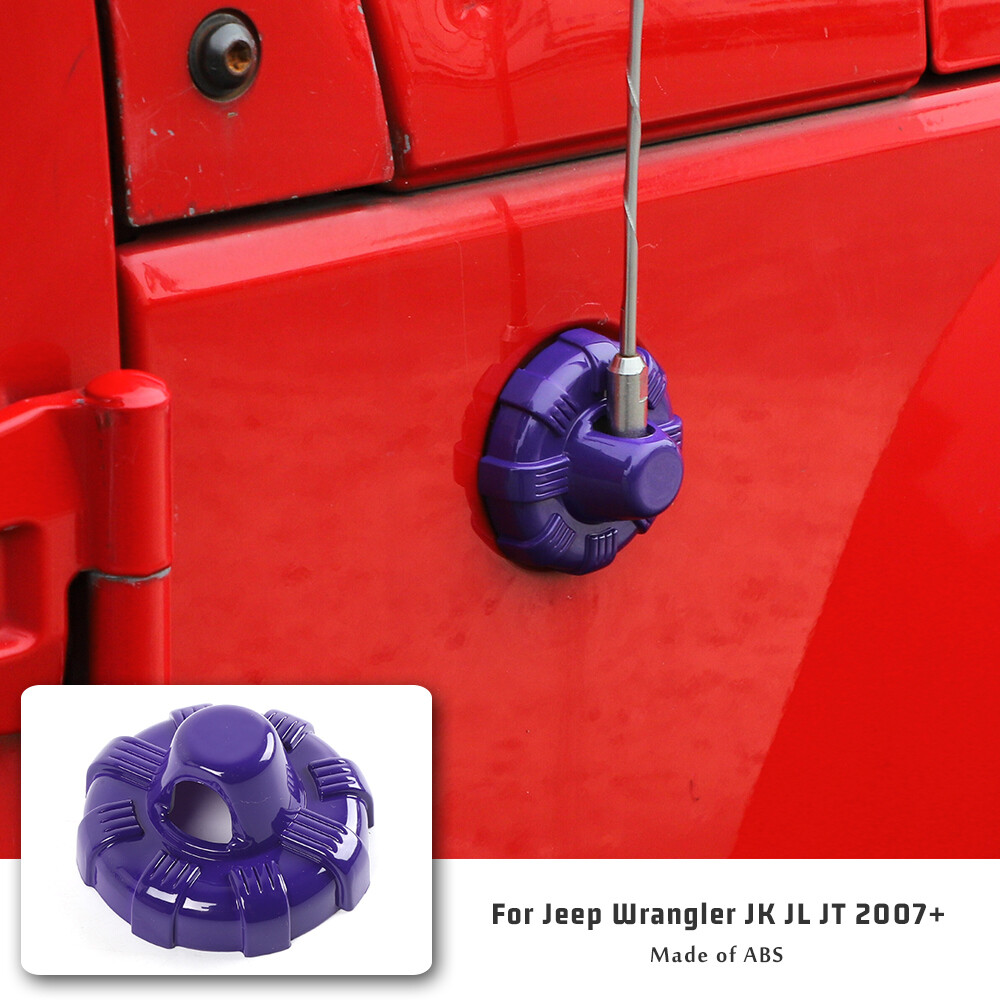 Purple Antenna Base Cover Trim Decor For Jeep Wrangler JT JL JK 2007+Accessories