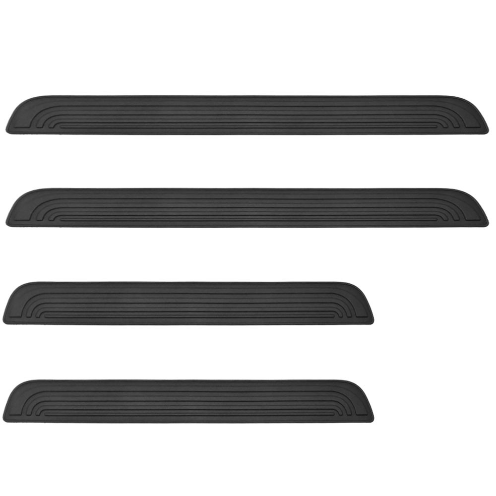 For Toyota Accessories 4PCS Car PVC Door Sill Scuff Cover Plate Protector Black
