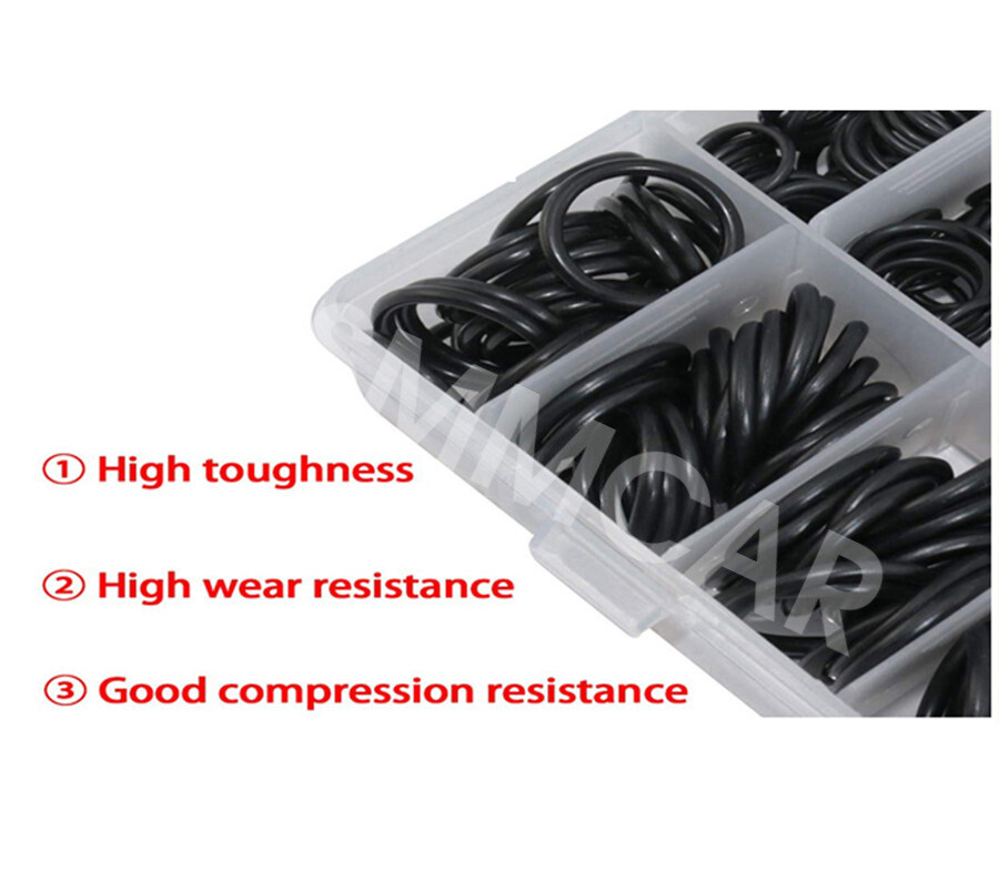 O-Ring Washer Assortment Kit Automotive O Ring Nitrile Silicone Rubber Set 800PC