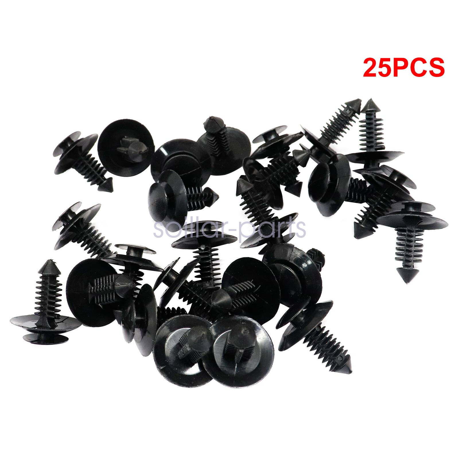 25pcs Interior Door Panel Clips N805155-S Trim Pin Black for Ford Trucks