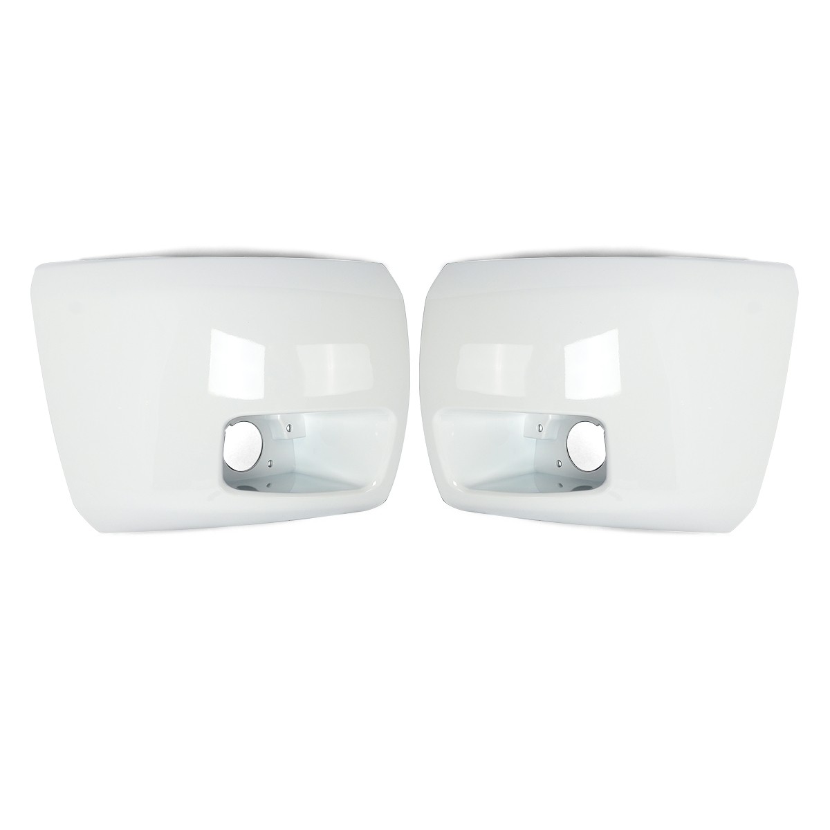 Summit White Front Bumper End Caps w/ Fog Light Hole For Silverado 1500 2007-13