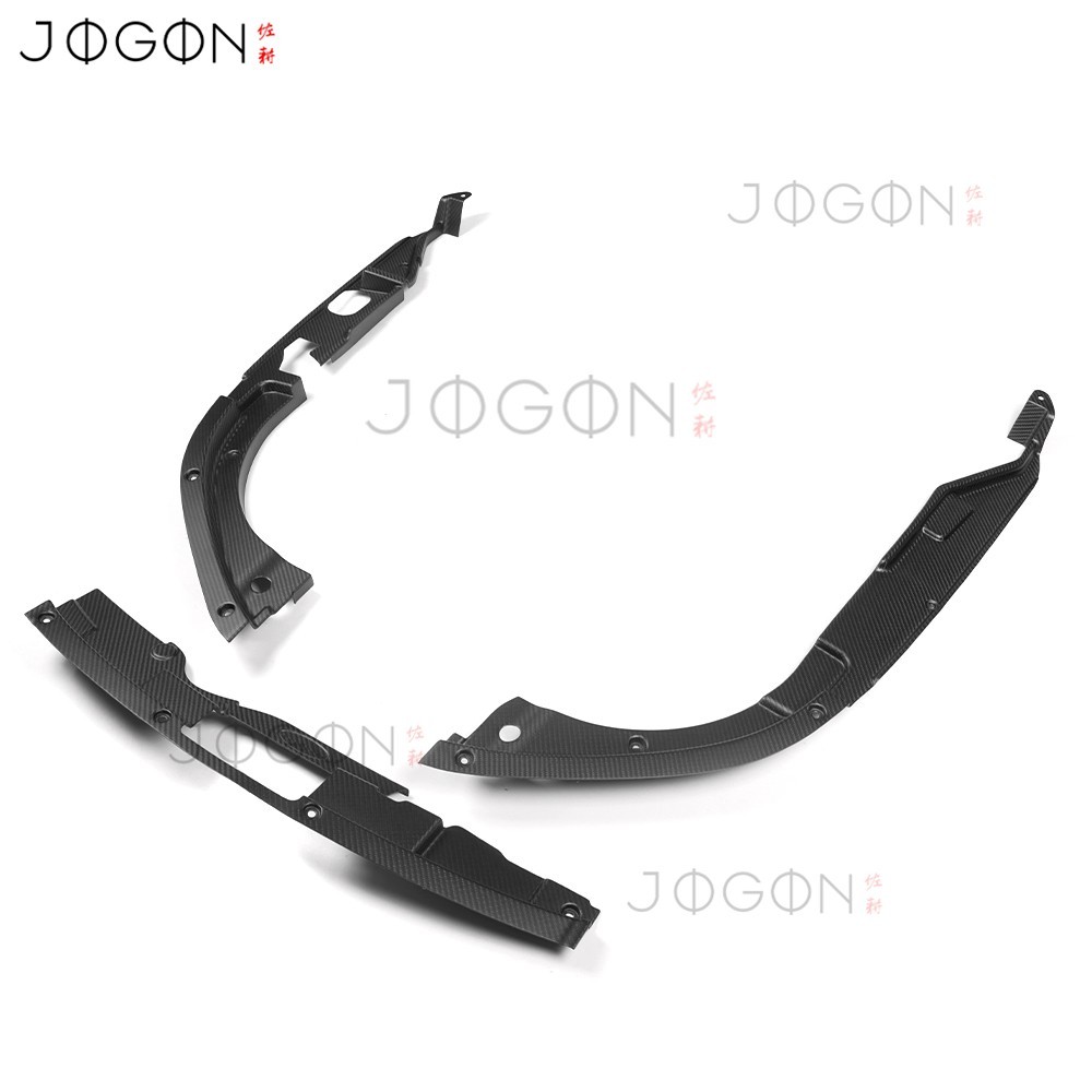 Matte Carbon Engine Bay Side Trim + Radiator Cooling Plate For Acura Integra DE5