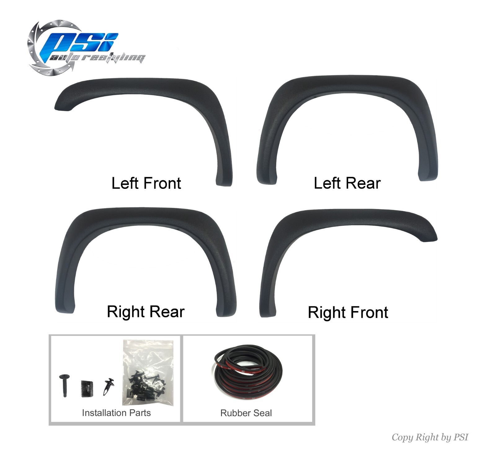 Extension Fender Flares Textured Fits Dodge Ram 1500 02-08 2500 / 3500 03-09