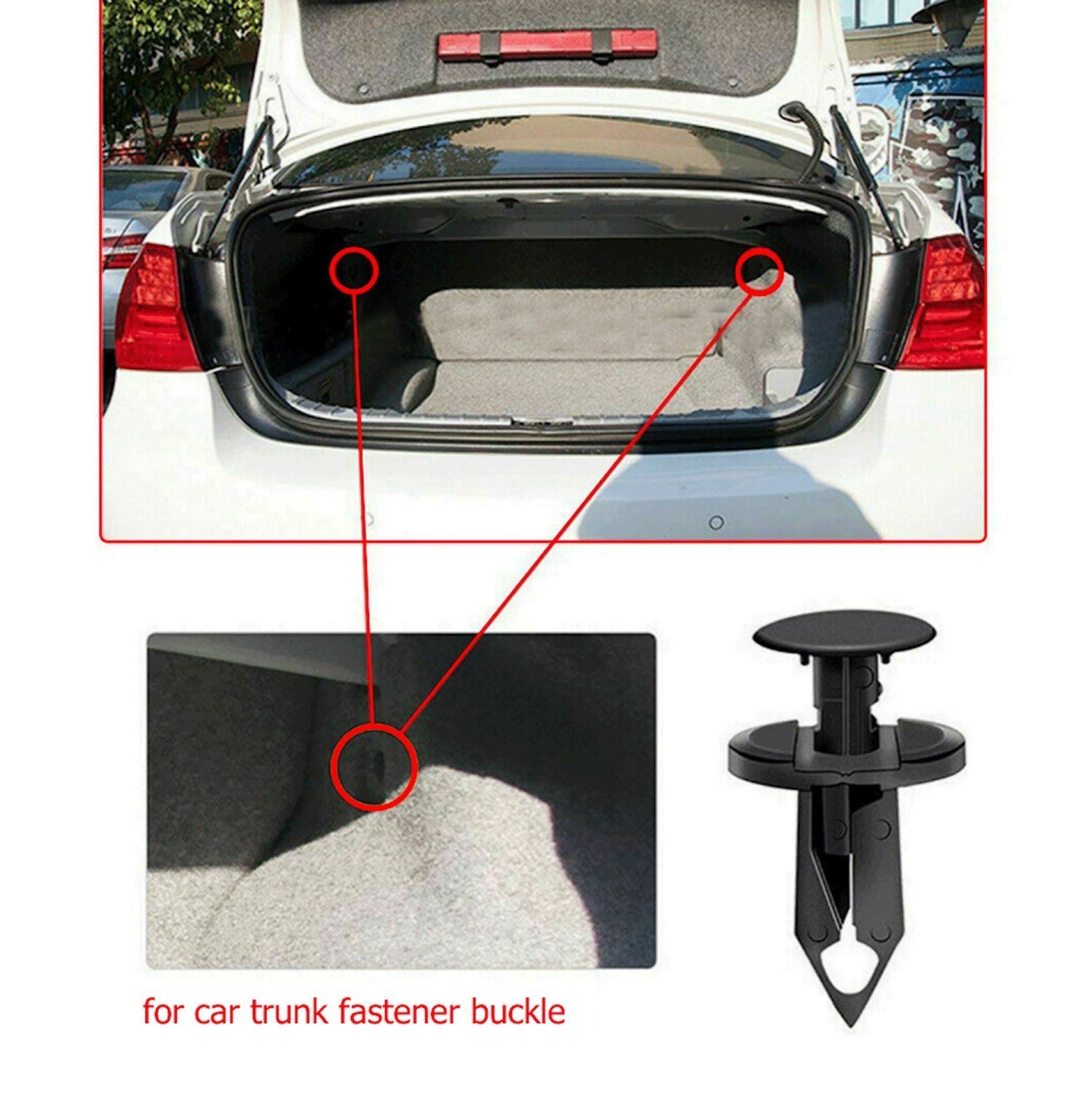120PCS 》8mm Bumper Clips Retainer Auto Car Plastic Rivets Fastener Fender Push..