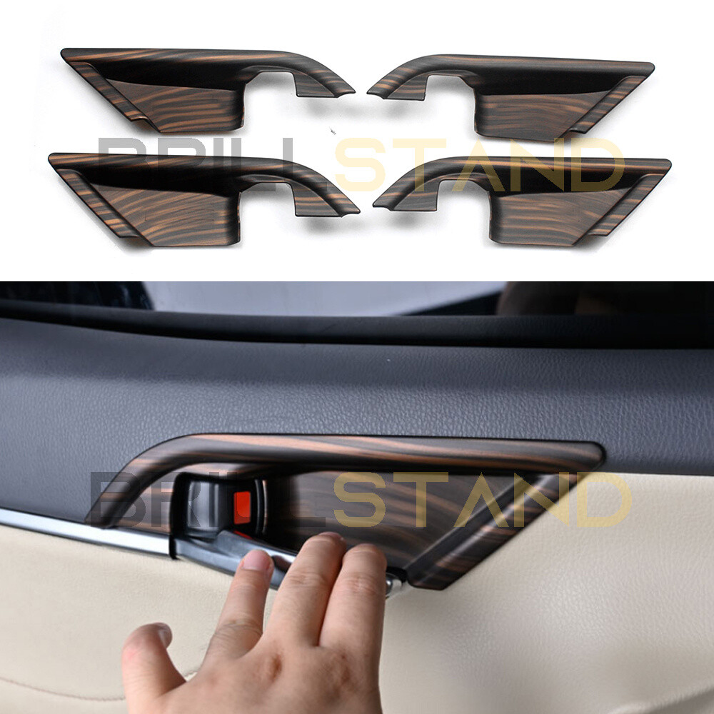 For Toyota Camry 2018-2024 Wood Grain Inner Door Handle Cover Trim Accessories