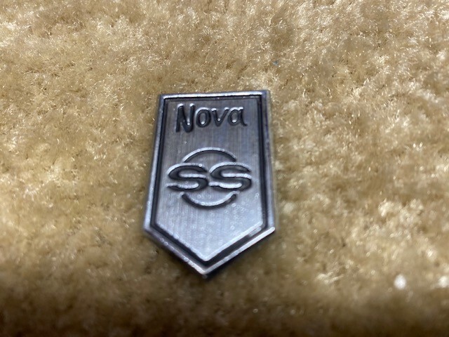 1968 NOVA SS DASH OR WHERE EVER YOU WANT EMBLEM 68 MADE OF MEDAL FREE SHIPPING