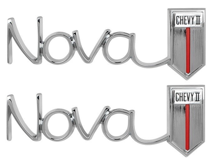 Trim Parts 1966-1967 Chevrolet Chevy II Nova Rear Quarter Emblem Set USA Made