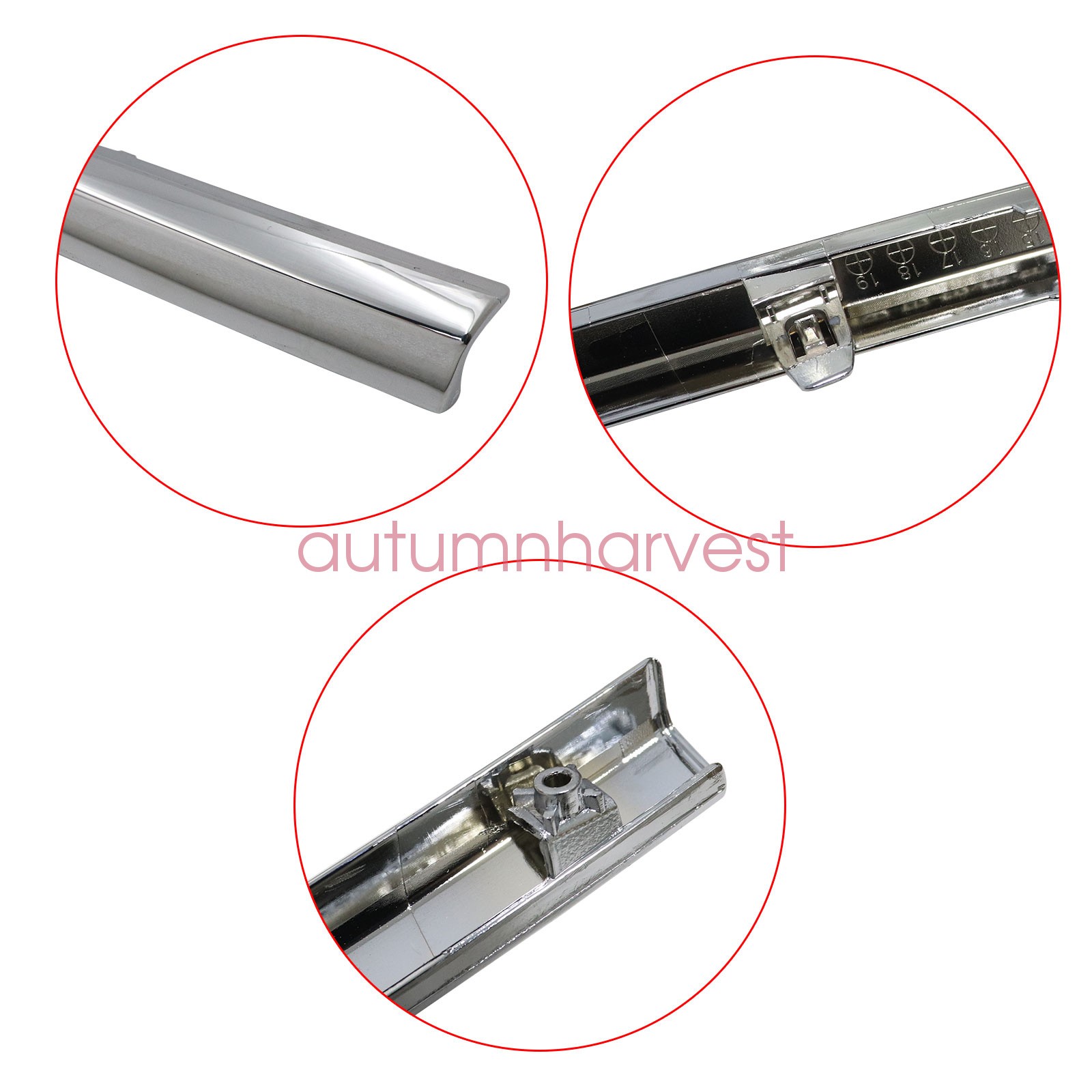 3Pcs Rear Bumper Center Left Right Chrome Molding For Nissan Murano 2015-20