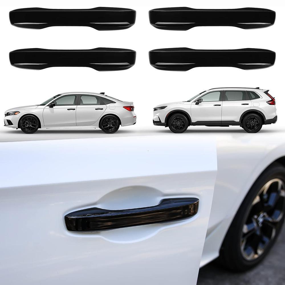 For 2022-2025 Honda Civic GLOSS BLACK 4 Door Handle Covers WITH Front Smartkey
