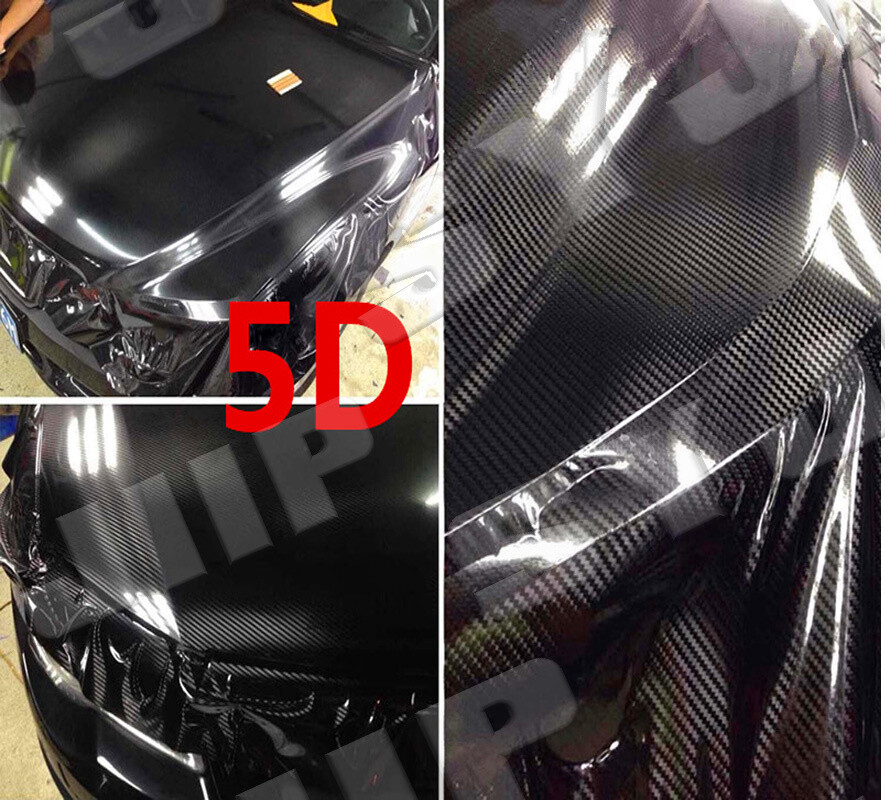 Premium Fibra De Carbono Para Car Vinilo For Autos Carros Negro 30*152 cm 5D 7D
