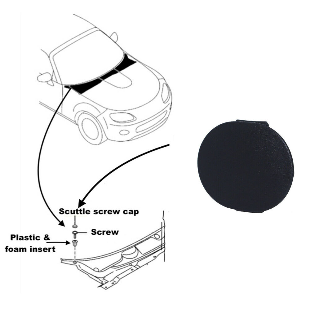 1X Windshield Cowl Grille Cap For Mazda 3 BK MX5 Miata Ford Screw Wiper Cover